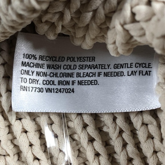 Future Collective Sweater Womens Small Beige Mock Neck Balloon Sleeve Pullover - Picture 3 of 7